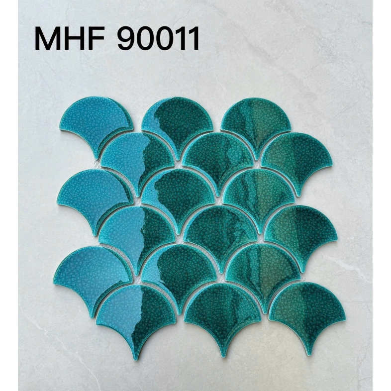 Gạch Vảy Cá Men Rạn MHF 90011 Xanh Bạc Hà 290x274x6mm – Tươi Mát Cho Nhà Phố Hiện Đại