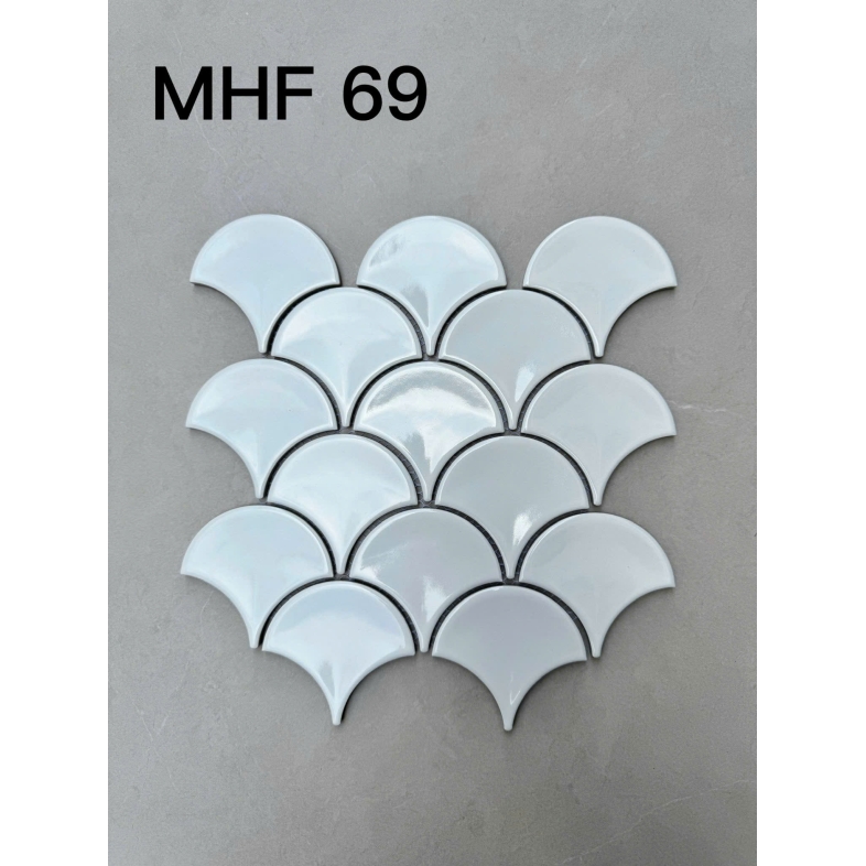 Gạch Vảy Cá Trắng MHF 69 – Gợi Cảm Hứng Nhật Bản Với Sự Tĩnh Lặng & Tinh Khiết 259x273x7mm
