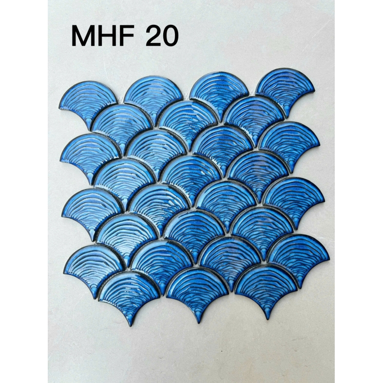 Gạch Vảy Cá MHF 20 Xanh Navy 291x305x6mm – Nét Đẹp Cổ Điển & Quyến Rũ