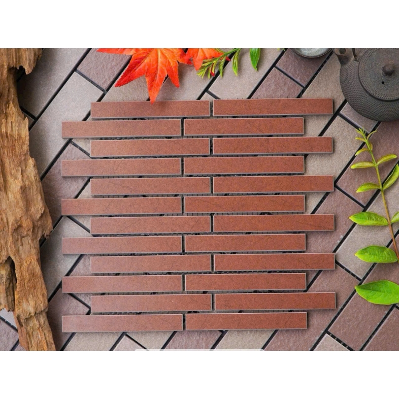 Gạch Vỉ VKK 1906  Nâu Thổ Mộc 290x295mm – Dáng Chip 20x145mm