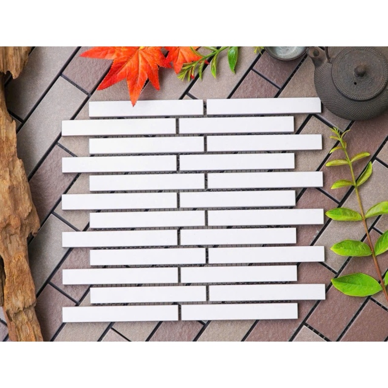 Gạch Vỉ VKK 1902 Trắng Sương Mai 290x295mm – Dáng Chip 20x145mm