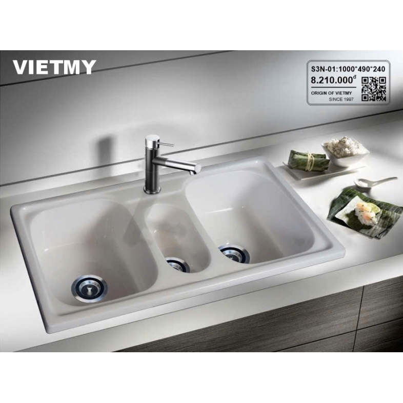 Chậu Đá 3 Ngăn Urban Flow – Tinh Gọn Cho Cuộc Sống Năng Động S3N-01