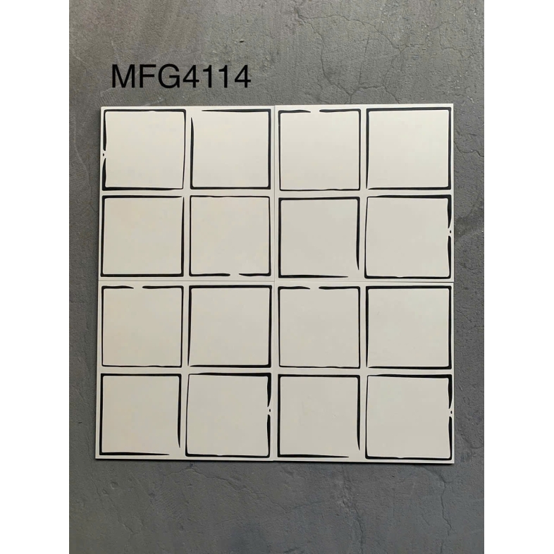 Gạch Bông Cổ Điển 40x40cm Ô Vuông Đen Trắng GB 4114