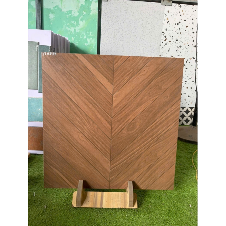 Gạch vân gỗ Indochine Brown 60x60 YS 6959 – Sắc trầm của tinh hoa Đông Dương
