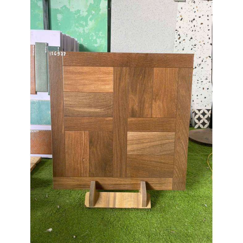 🌿 Gạch vân gỗ Frost Oak 60x60 YS 6977 – Ấm áp giữa sắc lạnh Bắc Âu