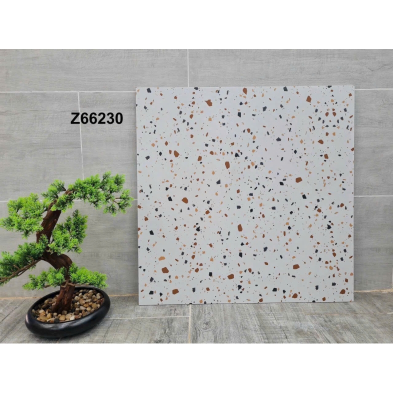🌿 Gạch Terrazzo 60x60cm Z66230 – Retro chạm hiện đại, sang trọng mà gần gũi