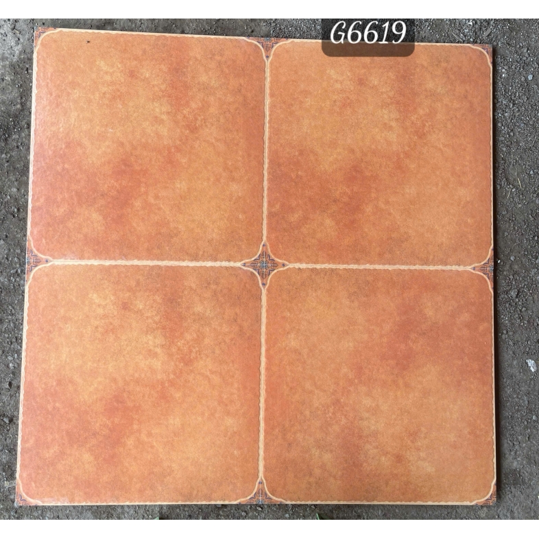 🧱 Gạch Porcelain G6619 60x60cm – Gam Đất Đỏ Cổ Điển, Dấu Ấn Thời Gian Trong Từng Ô Gạch