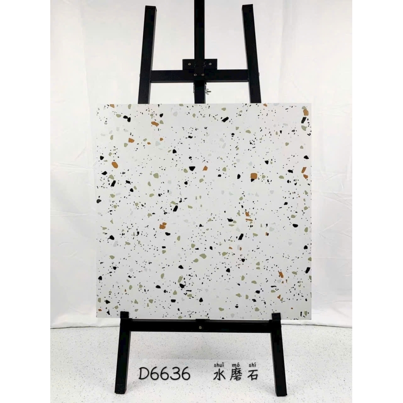 🌿 Gạch Terrazzo 60x60cm D6636 – Thanh lịch, hiện đại và đậm chất nghệ thuật