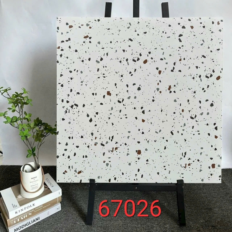 🌿 Gạch Terrazzo 60x60cm BH67026 – Nét tinh khôi trong từng chi tiết