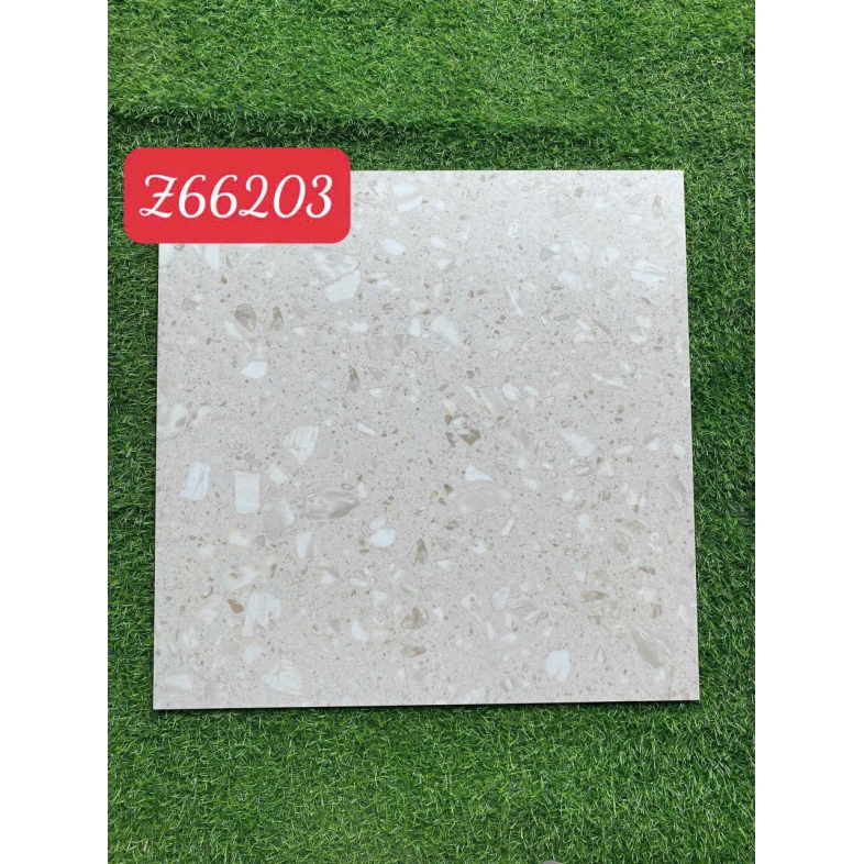 🌾 Gạch Terrazzo Z66203 – Sắc be thanh lịch, điểm chạm tinh tế cho không gian hiện đại