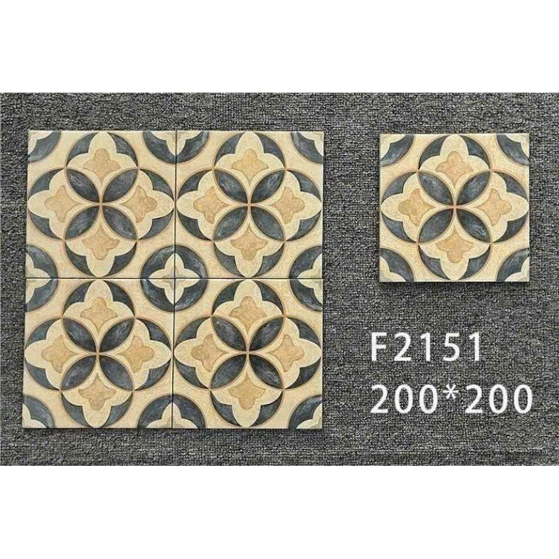 🌸 Gạch bông porcelain F2151 – Hơi thở Indochine trong không gian hiện đại