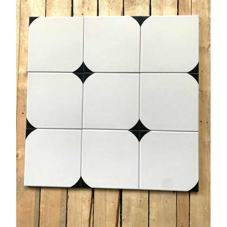 Gạch bông đen trắng tối giản – Khi sự tinh tế nằm trong từng đường nét BHADP8