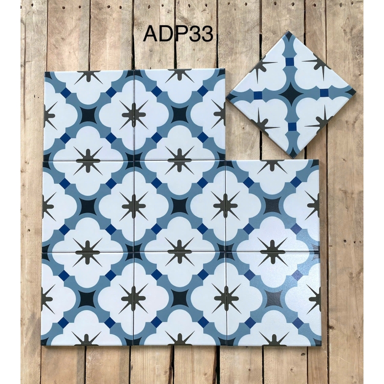 🌊 Gạch bông ADP33 – Hơi thở Vintage Địa Trung Hải trong từng viên gạch