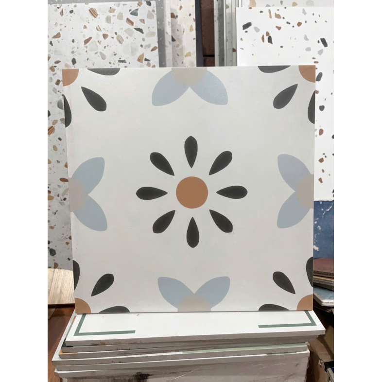 🌸 GẠCH BÔNG HOA CÁCH ĐIỆU 300x300MM – XƯƠNG PORCELAIN CAO CẤP
