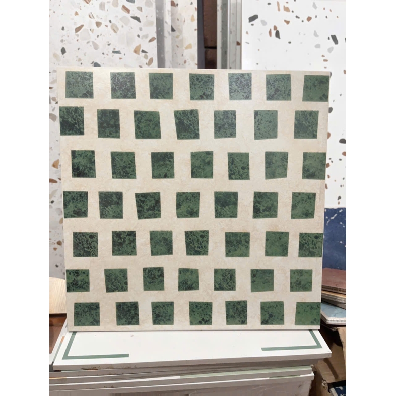 GẠCH HOA 300x300mm Ô VUÔNG XANH RÊU – MÃ MF3207 BHHOMETILES