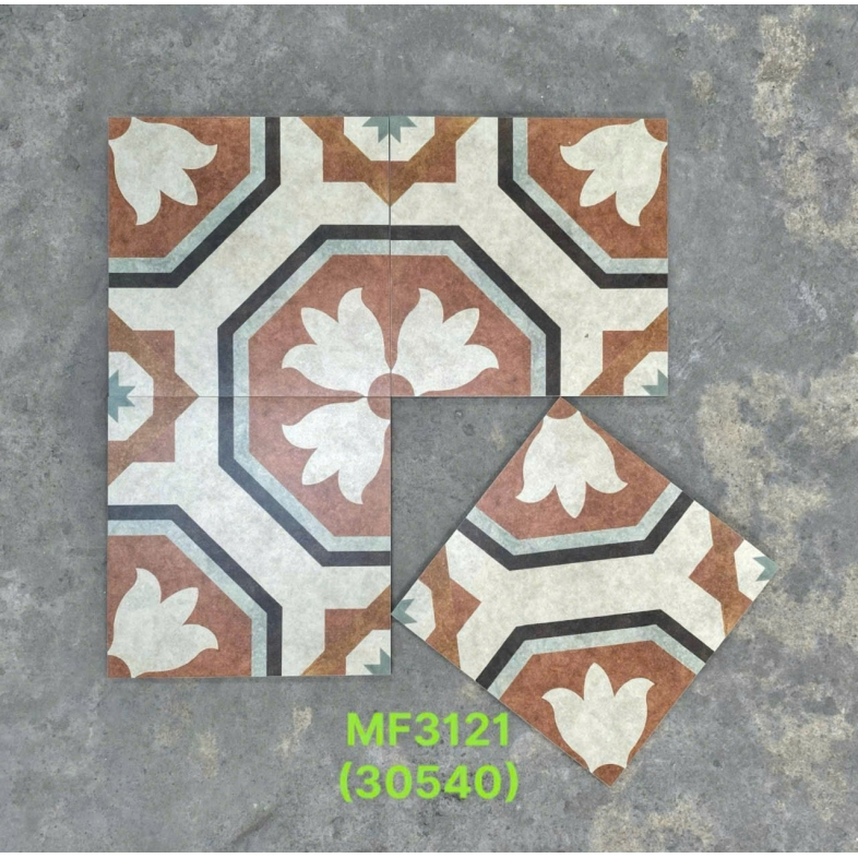 🧱 GẠCH BÔNG 300x300mm CỔ ĐIỂN MF3121 BHHOMETILES – ẤM ÁP & VỮNG CHẮC NHƯ CHẤT MỘC XƯA