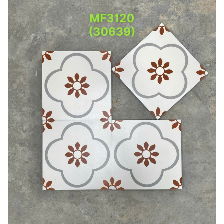 🟤 GẠCH BÔNG300x300mm  MF3120 BHHOMETILES – CỔ ĐIỂN NHẸ NHÀNG, SẮC NÂU ẤM ÁP