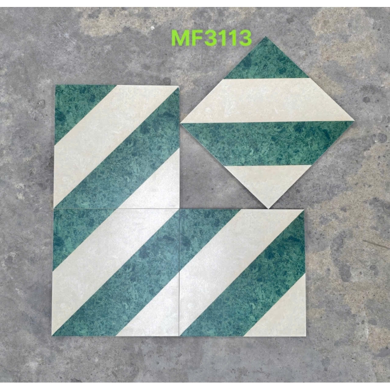 💚 GẠCH BÔNG MF3113 – THANH LỊCH & HIỆN ĐẠI TRONG TỪNG ĐƯỜNG SỌC 300x300mm BHHOMETILES