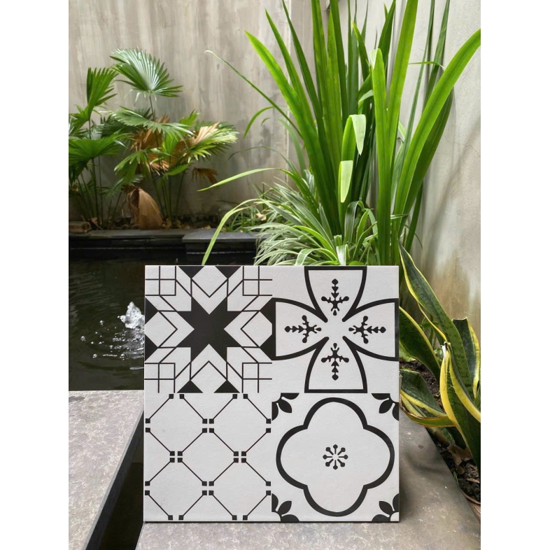 🖤 GẠCH BÔNG MIX NGẪU NHIÊN – MẢNG GHÉP NGHỆ THUẬT TRONG KHÔNG GIAN SỐNG 300x300mm BHHOMETILES