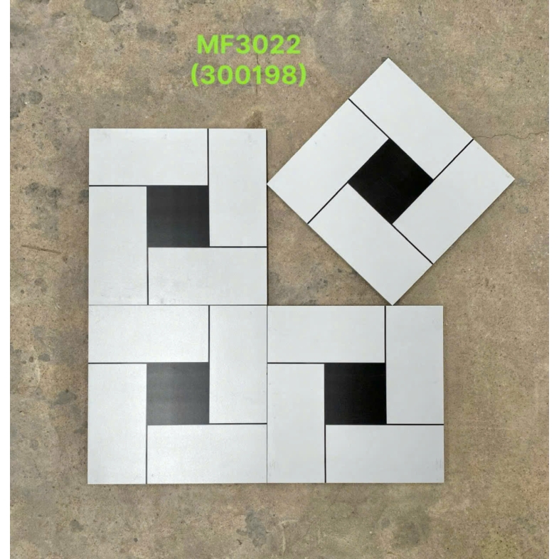 MF3022 – TINH GỌN & CÁ TÍNH TỪ ĐƯỜNG NÉT HÌNH HỌC 300x300mm BHHOMETILES