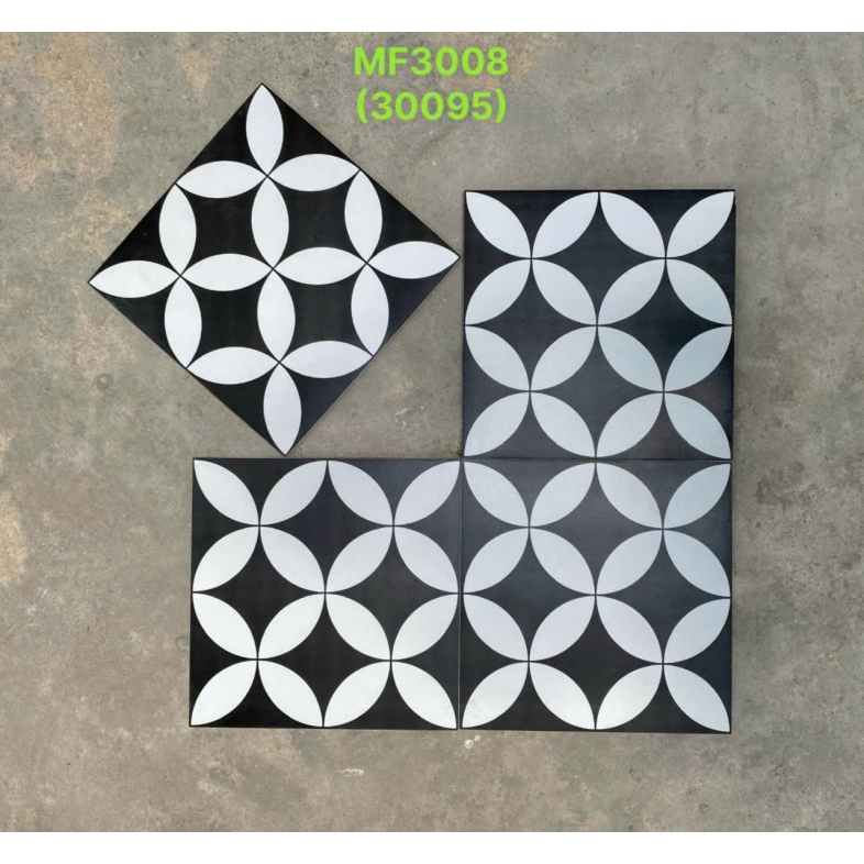 GẠCH BÔNG 300x300 mm HOA Đồng Tiền MF3008  BHHOMETILES– TỐI GIẢN MÀ SANG TRỌNG, THANH LỊCH TRONG TỪNG CHI TIẾT 