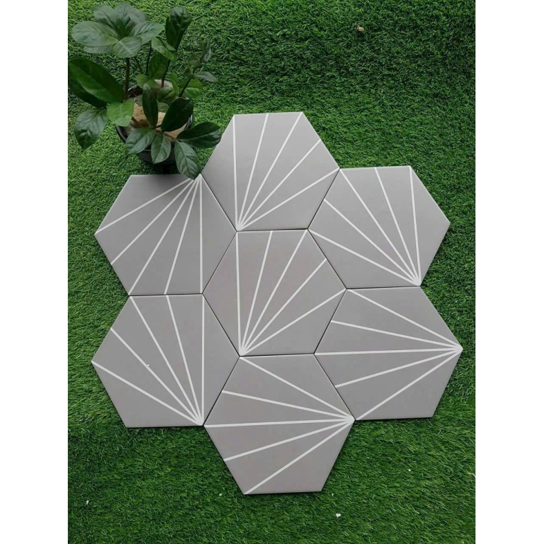 GẠCH LỤC GIÁC 20x23cm HỌA TIẾT NAN QUẠT – SỰ TINH GỌN CỦA NGHỆ THUẬT HIỆN ĐẠI BHHOMETILES
