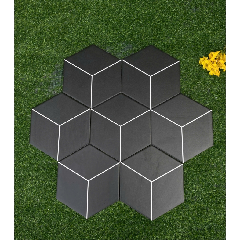🖤 GẠCH LỤC GIÁC 20x23cm 3D MÀU ĐEN – BIỂU TƯỢNG CỦA PHONG CÁCH TỐI GIẢN HIỆN ĐẠI BHHOMETILES