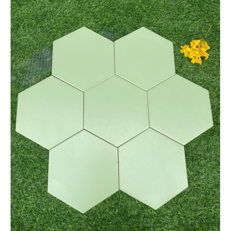 💚 GẠCH LỤC GIÁC 20x23cm XANH LÁ NON – MÀU XANH CỦA SỰ BÌNH YÊN BHHOMETILES