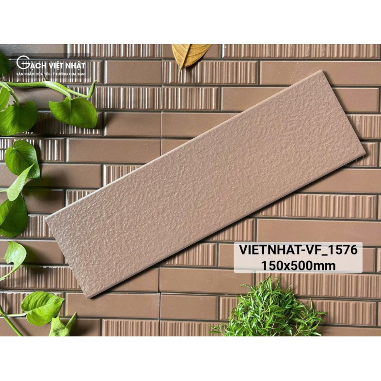🌾 Gạch Việt Nhật 15x50cm VF_1576 – Sắc mộc trầm an giữa nhịp sống hiện đại