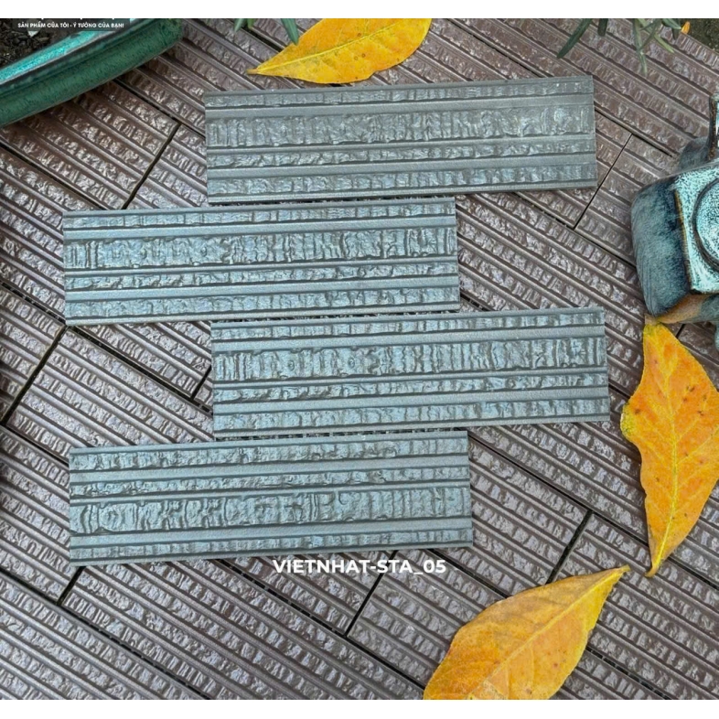 Gạch Vỉ Giả Cổ 245x290mm Vân Xám Đá Cao Cấp STA 05