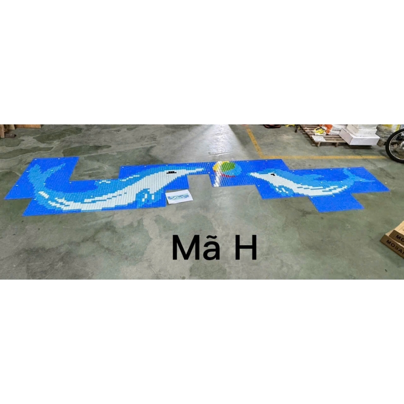 🐬 Tranh Mosaic Cá Heo Tung Bóng – Mã H BHHOMETILES
