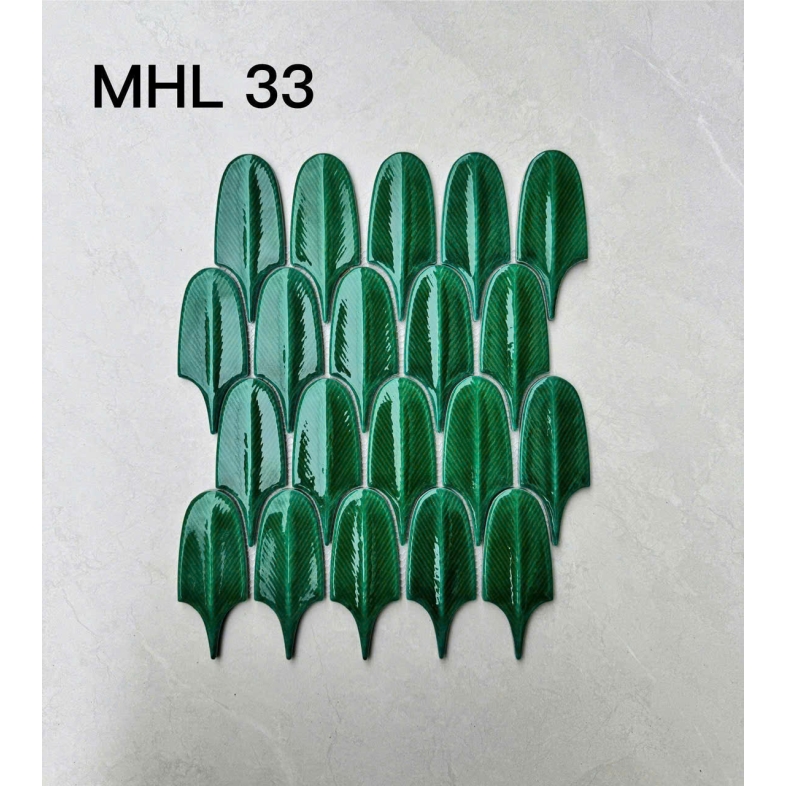 🌿 Gạch Mosaic Lá MHL 33 – Vẻ đẹp thiên nhiên trong từng đường nét BHHOMETILES